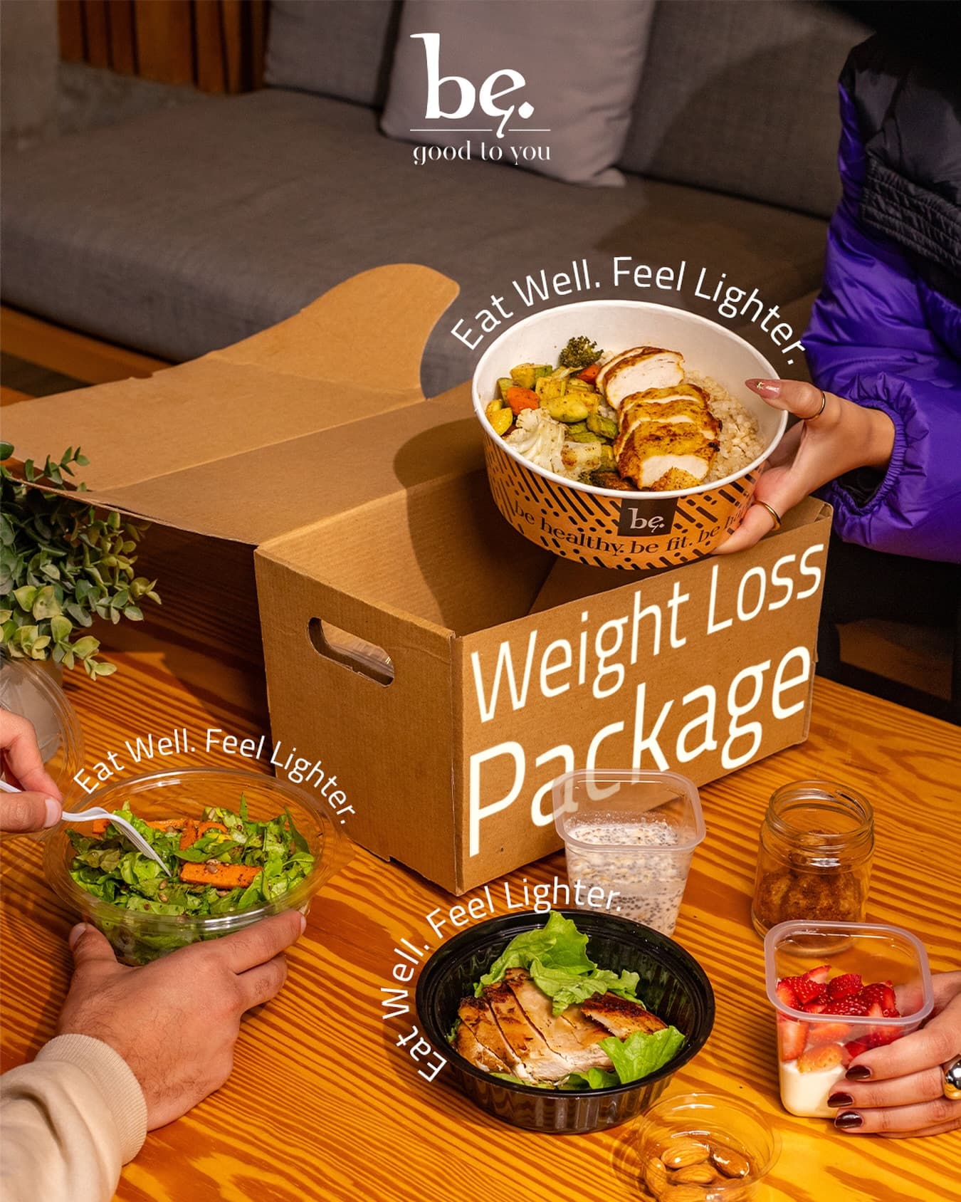 Weight loss meal plan package with healthy dishes